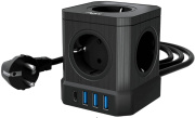 фото Сетевой фильтр  AGNI TP-VE4U5E-C-3m-black