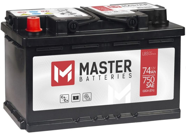 Изображение товара Аккумулятор MASTER BATTERIES MB741 12 В 74 Ач для автомобилей без Start-Stop