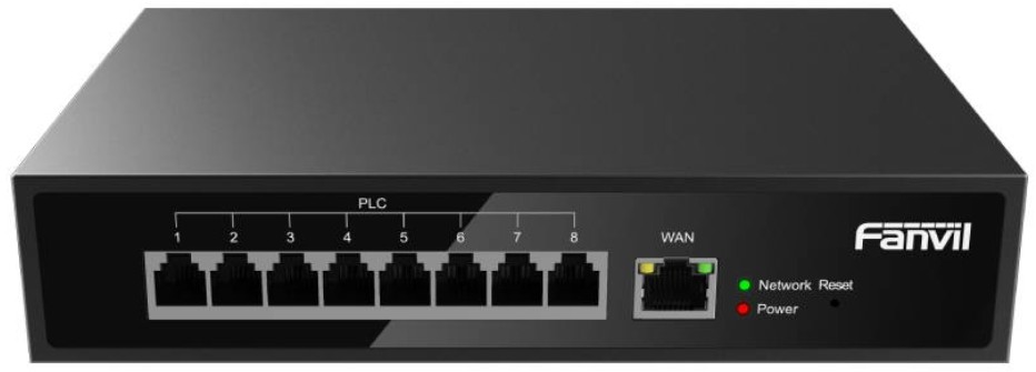

Коммутатор Fanvil PN8 2-Wire Poe, 8 портов, Device Power Switch:1, Питание: 100-240B, 54В 1.5А, PN8