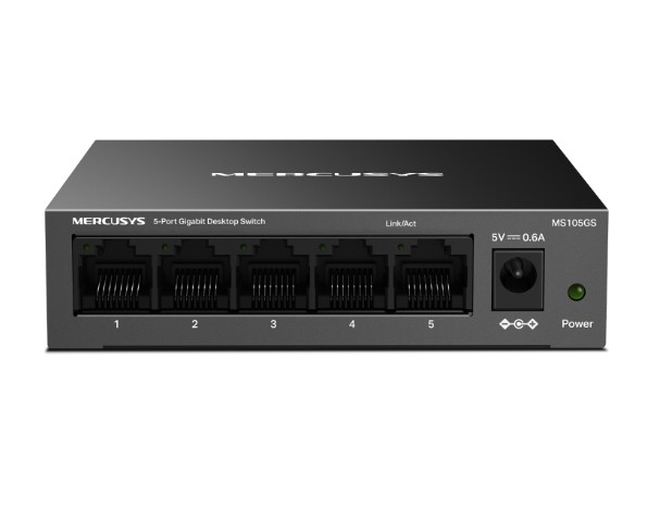 

Коммутатор неуправляемый Mercusys MS105GS 5-Port Gigabit, MS105GS