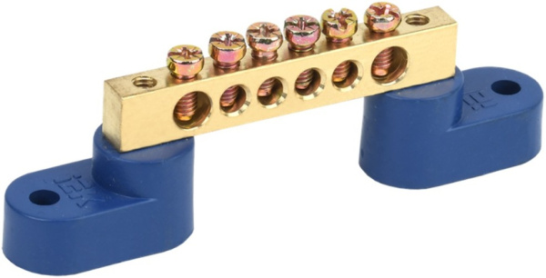 Изображение товара Шина IEK YNN10-69-6C2-K07 на DIN-рейку, 6 отверстий, 100 А