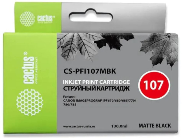 фото Картридж струйный Cactus CS-R-PFI107MBK в Самаре
