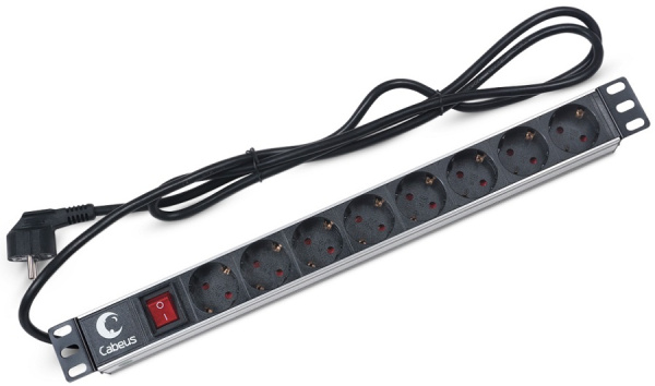 Изображение товара Блок розеток Cabeus PDU-8P-2EU для стойки с 8 розетками