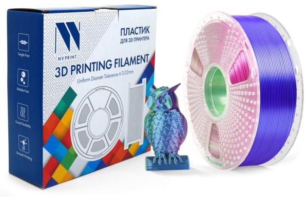 фото Пластик  NVP NV-3D-SILK-PLA-P-BLUE-GREEN-PURPLE в Красноярске