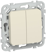 фото Переключатель двухклавишный  IEK FI-V22-0-10-1-K86