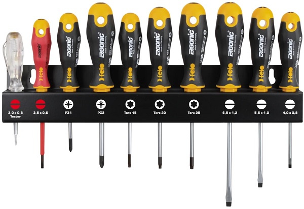 Изображение товара Набор отверток Felo 40091043 с металлической стойкой и диэлектрическими наконечниками