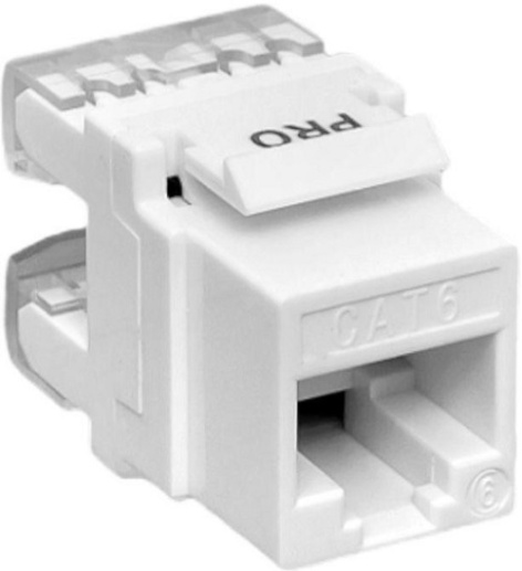 Изображение товара Модуль EKF TRP-KSTN-180D-6UTP-WH, розетка RJ-45 категории 6 для кабельных систем