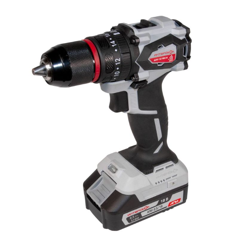 

Дрель - шуруповерт Интерскол ДАУ-13/18В 55 953.2.2.70 бесщеточная ударн. аккум.Li-ion АПИ (кейс, 2 аккум. 2,5Ач, ЗУ), ДАУ-13/18В 55