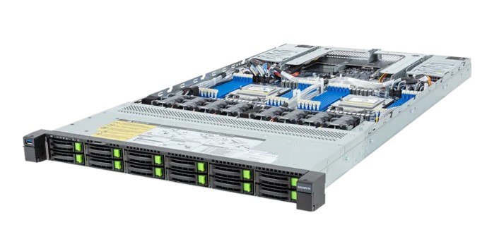 

Серверная платформа 1U GIGABYTE R183-Z94-ACV1 (2*SP5, 24*DDR5, 12*2,5" NVMe/SATA/SAS, 3*M.2, 2*PCIe, 1600W 80+ Titanium, 2*USB 3.2, Mini-DP), R183-Z94-ACV1