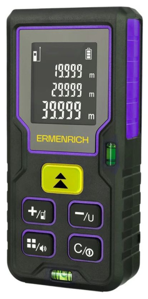 Изображение товара Рулетка Ermenrich 84644 с лазером, 0.05-100 м, измерение площадей и объемов