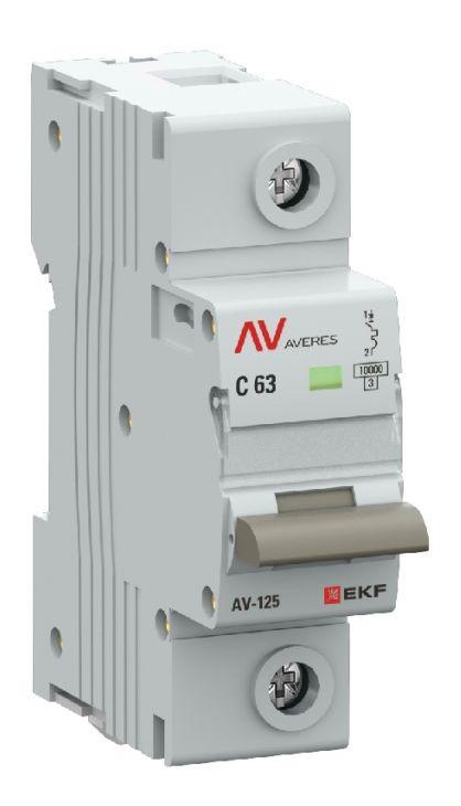 

Автоматический выключатель EKF mcb125-1-63C-av AV-125 1P 63A (C) 10kA AVERES, mcb125-1-63C-av