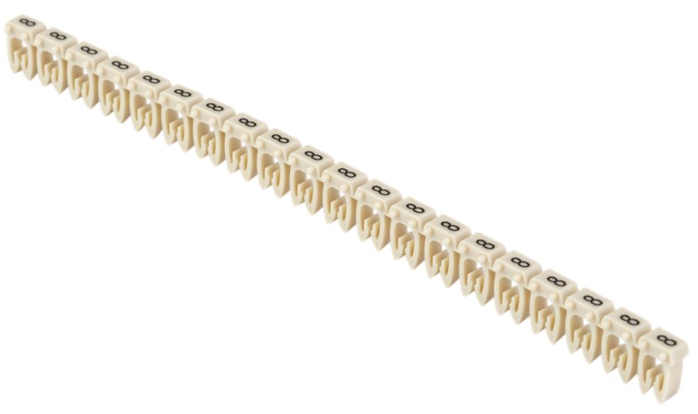 

Маркер на кабель IEK UMK-KE2-8 открытого типа KE 1,5-2,5мм2 символ "8" (500шт/упак), UMK-KE2-8