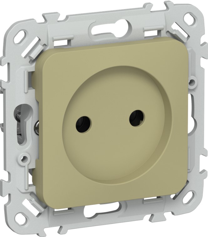 

Розетка без заземления IEK FI-R10-10-1-K26 FLITE без защитных шторок безвинтовое крепление 10А РС01-1-ФлО оливковый, FI-R10-10-1-K26