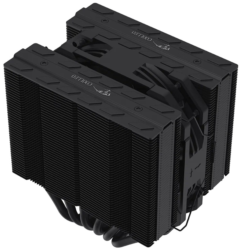 

Кулер Coolleo CL-FF135-BK LGA115x/1200/1700/AM4/AM5 (200W, 2*120mm, 1850rpm, 80.2CFM, 29dBa), CL-FF135-BK