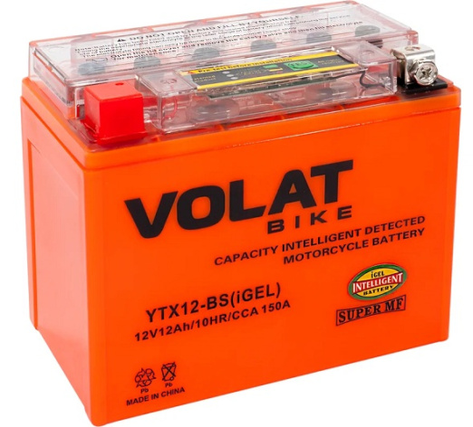 Изображение товара Аккумулятор Volat YTX12-BS(iGEL) Volat 12 В 12 Ач