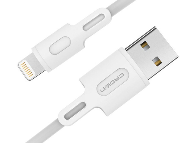 Изображение товара Кабель Crown CMCU-003L USB Lightning 1м белый высокоскоростной