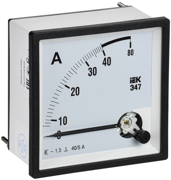 

Амперметр IEK IPA20-6-0040-E Э47 40/5А кл. точн. 1,5 96х96мм, IPA20-6-0040-E