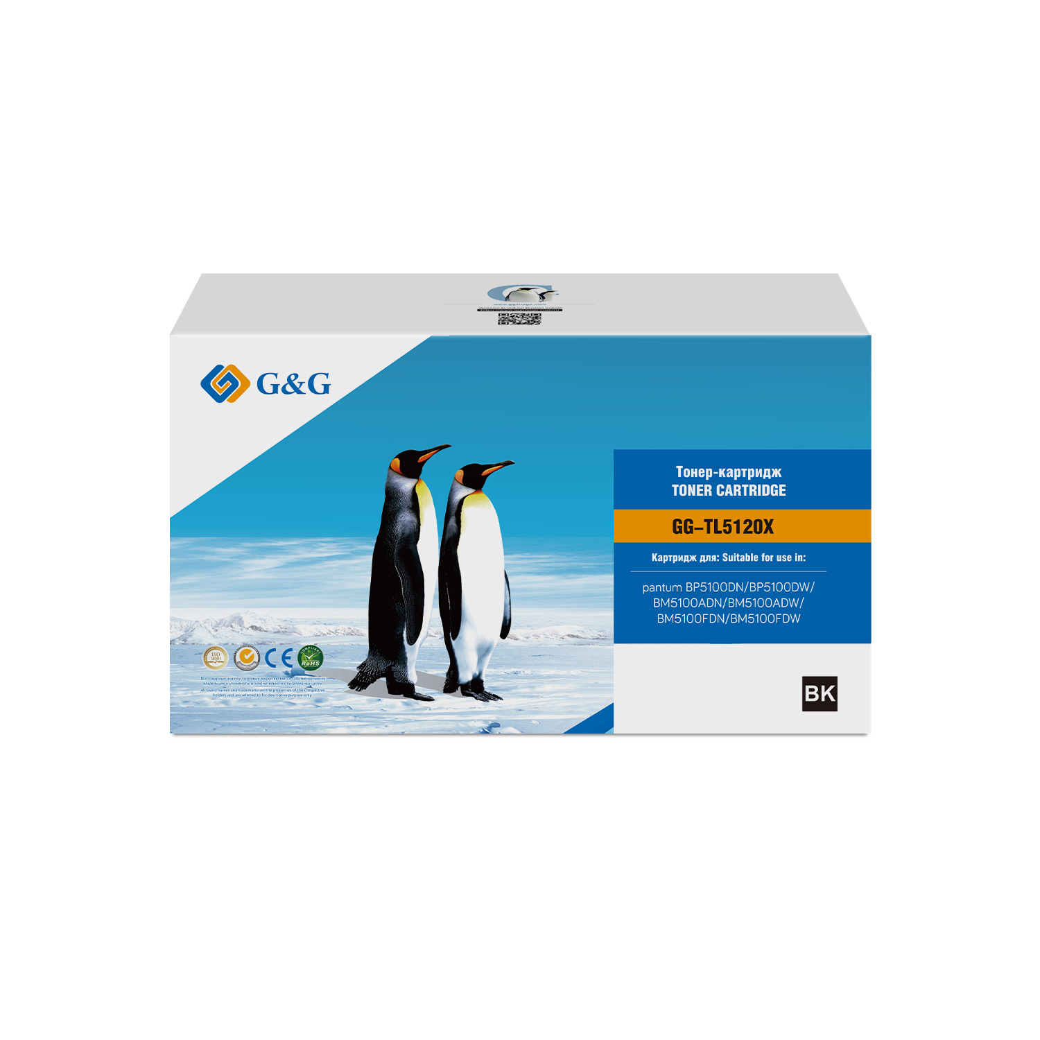 

Тонер-картридж G&G GG-TL5120X для Pantum BP5100dn/dw, BM5100adn/adw/fdn/fdw (15000 стр), GG-TL5120X