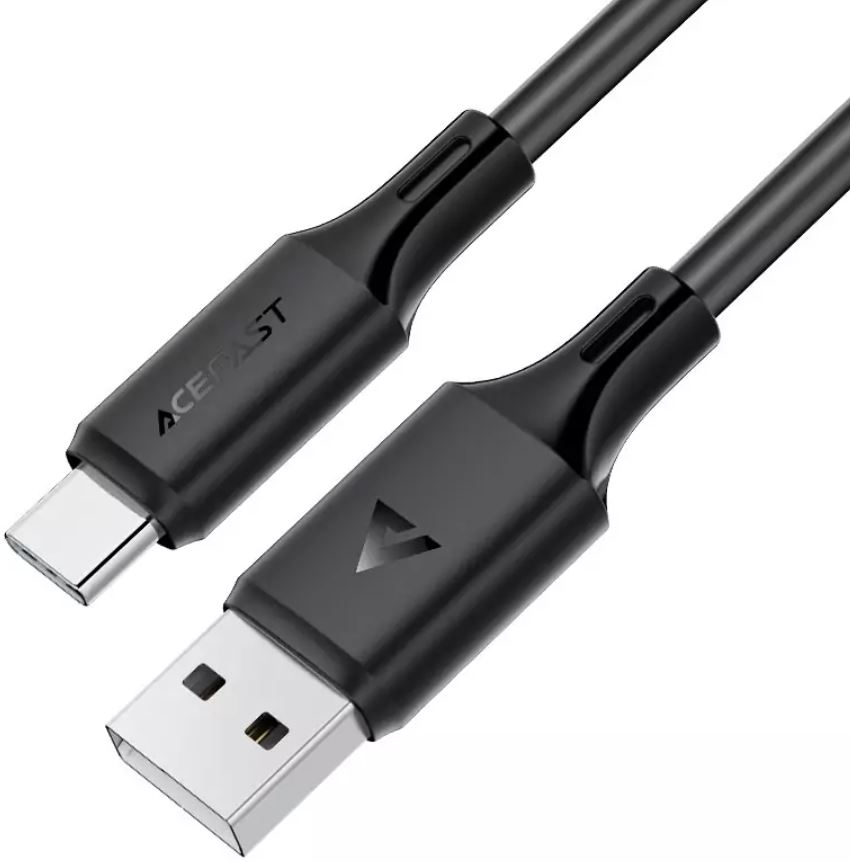 

Кабель ACEFAST C17-04 для зарядки и передачи данных USB-A To USB-C Silicone Charging Data Cable. Цвет: черный, C17-04