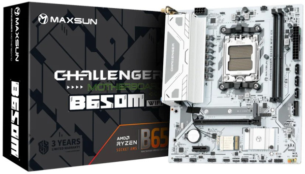 фото Материнская плата mATX MAXSUN MS-Challenger B650M WIFI ICE в Омске
