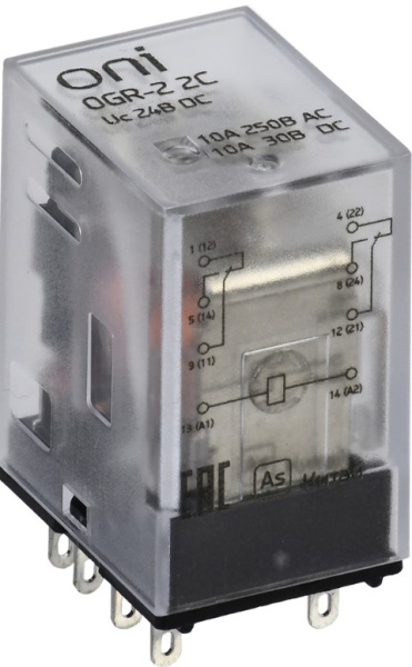 Изображение товара Реле промежуточное ONI OGR-2-2C-DC24V