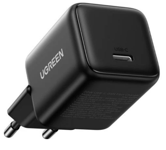 

Зарядное устройство сетевое UGREEN X512 55553_ mini 20W USB-C GaN Fast Charger EU. цвет: черный, X512