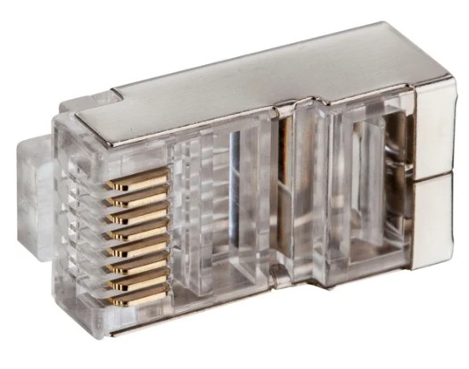 

Коннектор RETIC CN-8P8C-C6-SH-TWCS 8P8C (RJ-45) FTP кат 6 экранированный 1 шт, CN-8P8C-C6-SH-TWCS