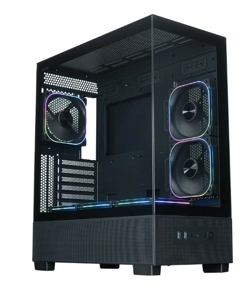 

Корпус ATX Xastra Q500 6ARGB-FG-C10-UC Black без БП, боковая и фронтальная панель из закалённого стекла, 2*USB 3.0, USB Type-C, Q500 6ARGB-FG-C10-UC Black