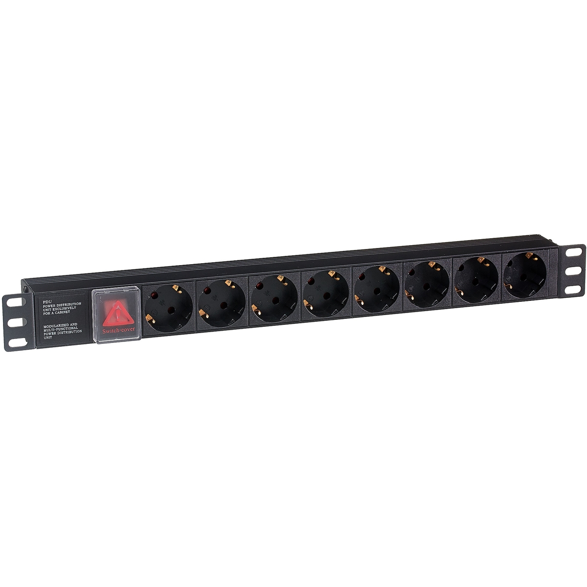 

Блок розеток Exegate ServerPro PDU-19H801 Al-8S-C14-SW EX280840RUS (19", 1U, Алюминий, 8 Schuko, С14, выкл. с подсветкой, черный, RTL), ServerPro PDU-19H801 Al-8S-C14-SW