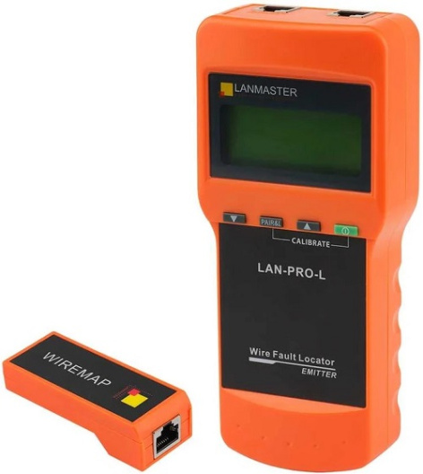 Изображение товара Кабельный тестер Lanmaster LAN-PRO-L с LCD дисплеем для витой пары