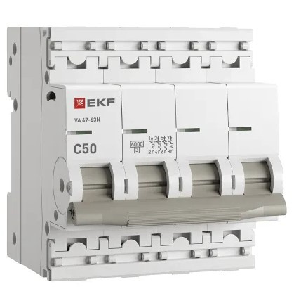 Изображение товара Автоматический выключатель EKF M636450C 4P 50А IP20 PROxima