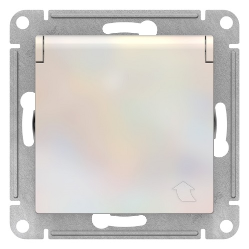 

Розетка Schneider Electric ATN000446 AtlasDesign, с заземлением, со шторками, с крышкой, 16А, IP20, механизм, жемчуг, ATN000446