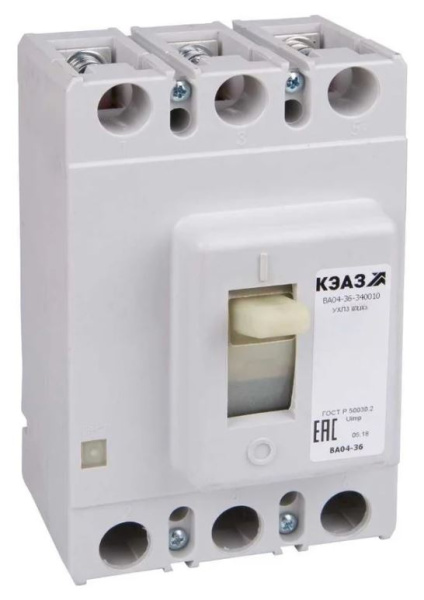 Изображение товара Автоматический выключатель КЭАЗ 107552 3P 25А ВА04-36
