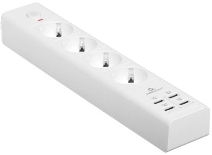 фото Сетевой фильтр Cablexpert EXN-4-U4-W-2
