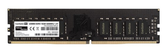 Изображение товара Модуль памяти DDR4 16GB Exegate EX295579RUS 3200 МГц