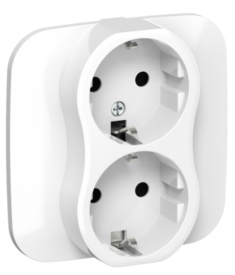 Изображение товара Розетка двухместная с заземлением IEK FI-R21A-16-K01