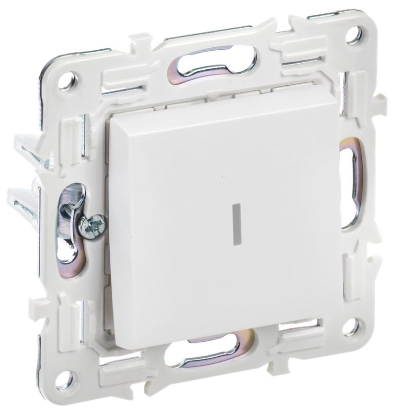 

Выключатель одноклавишный с подсветкой IEK SK-V10-1-10-K01 SKANDY 10А SK-V07W Арктический белый, SK-V10-1-10-K01