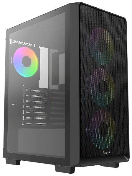 

Корпус ATX Ocypus Gamma C60 BK ARGB без БП, 2*USB 2.0, USB 3.0, Gamma C60 BK ARGB