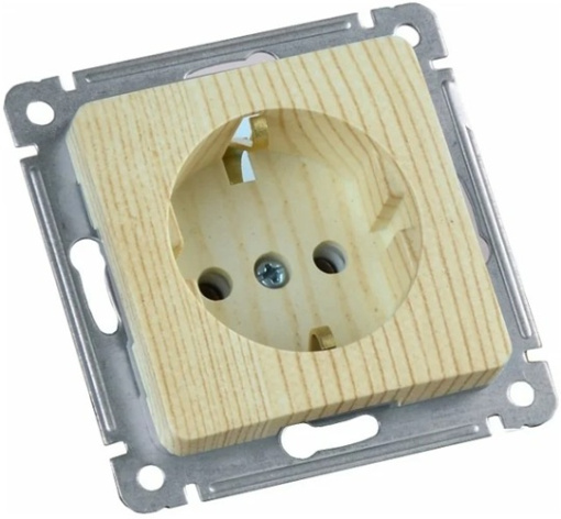 Изображение товара Розетка с заземлением HEGEL РС16-411-02 для дома и офиса