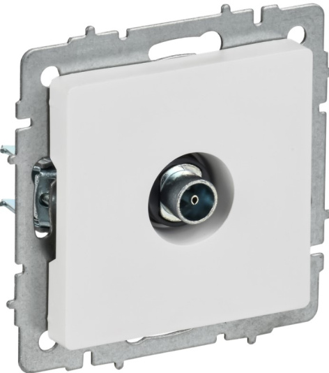 Изображение товара IEK BR-A10-O-K91 — оконечная телевизионная розетка Brite, арктический белый