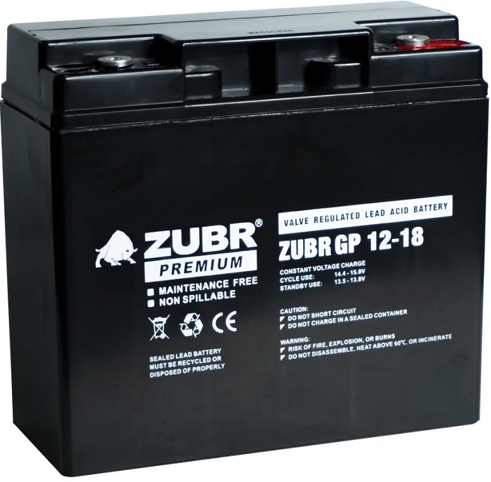 

Батарея ZUBR GP12-18NPP(ZUBR) 12V18Ah, NPP, GP12-18NPP(ZUBR)