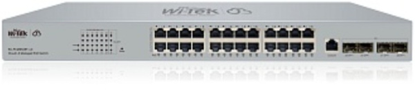 Изображение товара Коммутатор Wi-Tek WI-PCMS528F-L3 v2 управляемый гигабитный PoE для корпоративных сетей