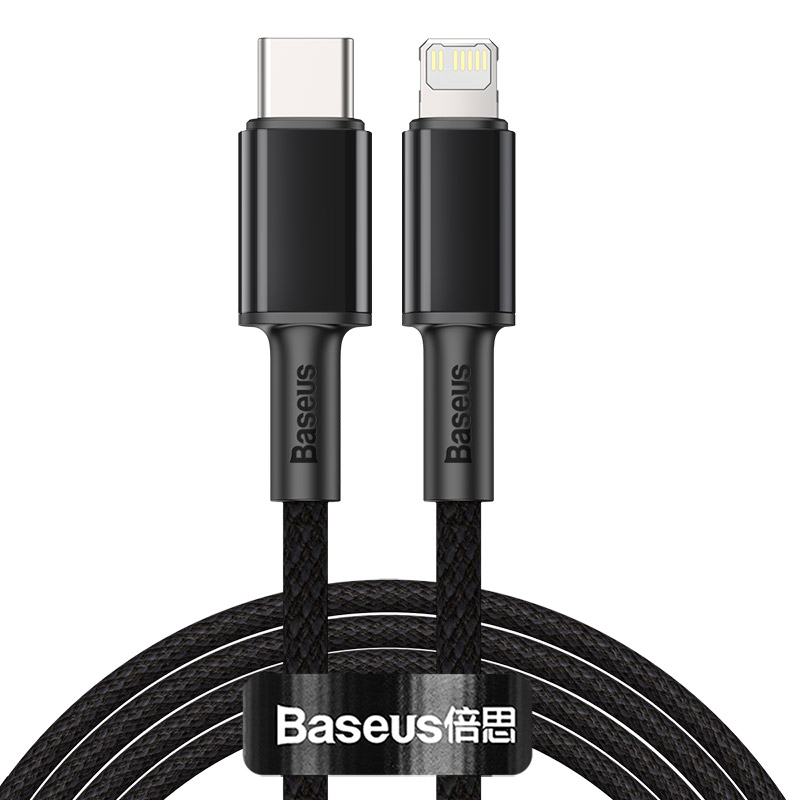

Кабель интерфейсный Baseus CATLGD-A01 Type-C - Lightning PD 20W 2m, совместим с PD 18W, корпус из ABS-пластика + плетеный провод высокой плотности, bl, CATLGD-A01