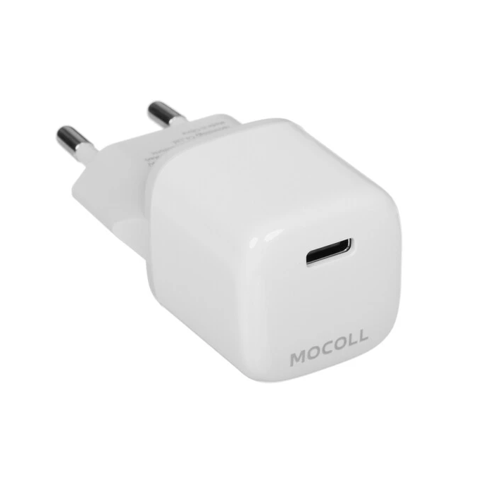 

Зарядное устройство сетевое MOCOLL Flash Series 20WFW 20W, USB-C, белый, Flash Series