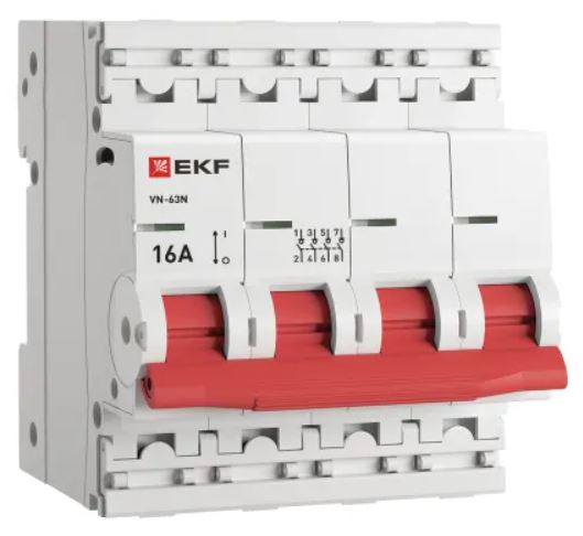 

Рубильник EKF S63416 4P 16А ВН-63N PROxima, S63416