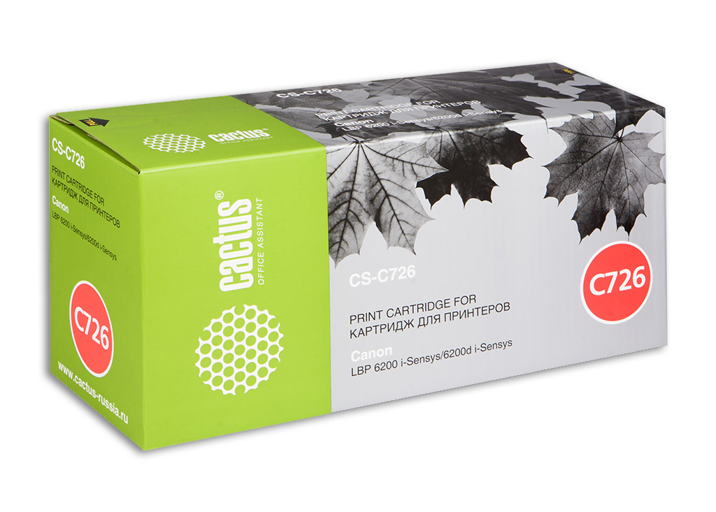 

Картридж Cactus CS-C726 для Canon LBP-6200 чёрный 2100 стр., CS-C726