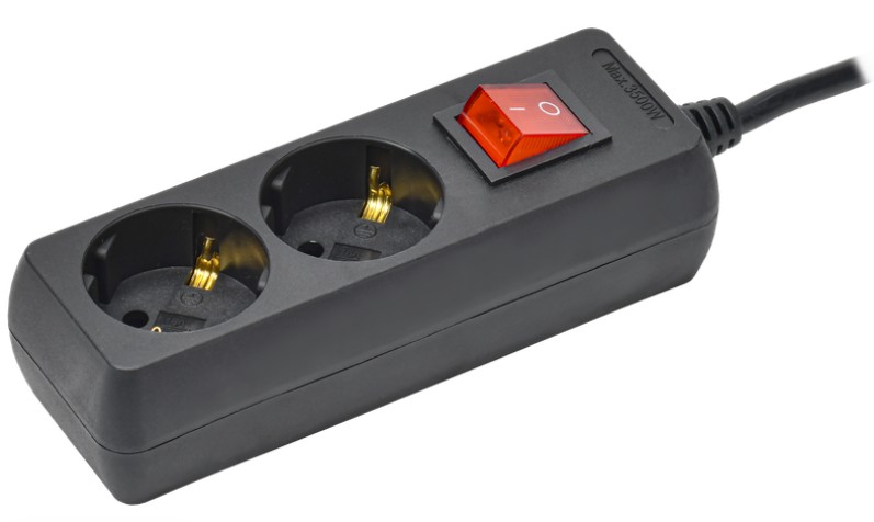 

Удлинитель IEK WYP10-16-02-05-ZK-K02 У02К 2 места с заземлением 5м 3х1мм2 16А 250В черный, WYP10-16-02-05-ZK-K02