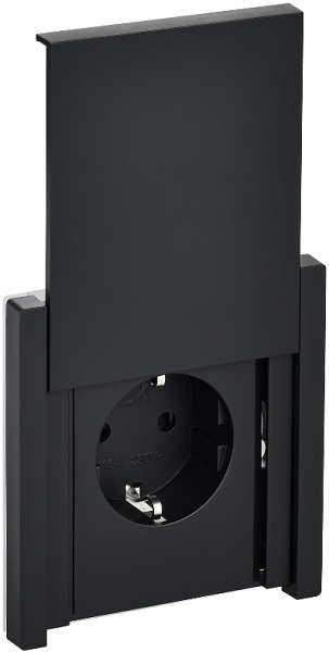

Розетка с заземлением IEK FP-R16-16-1-44-K02 FORTE&PIANO с защитными шторками с кр. б/к 16А IP44 FP119 черная, FP-R16-16-1-44-K02