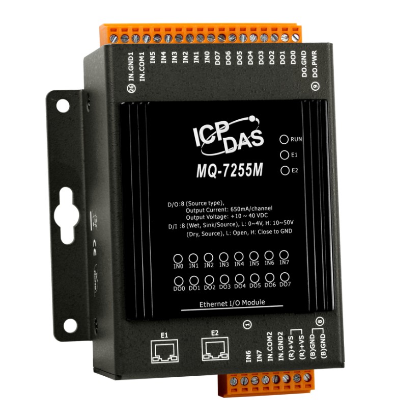 

Модуль ICP DAS MQ-7255M MQTT I/O Module with 2-port Ethernet Switch, with 8-ch DI and 8-ch DO (RoHS), MQ-7255M