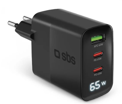 Зарядное устройство SBS TETRGANLCD1USB2C65K